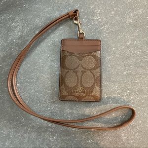 Coach lanyard/card holder